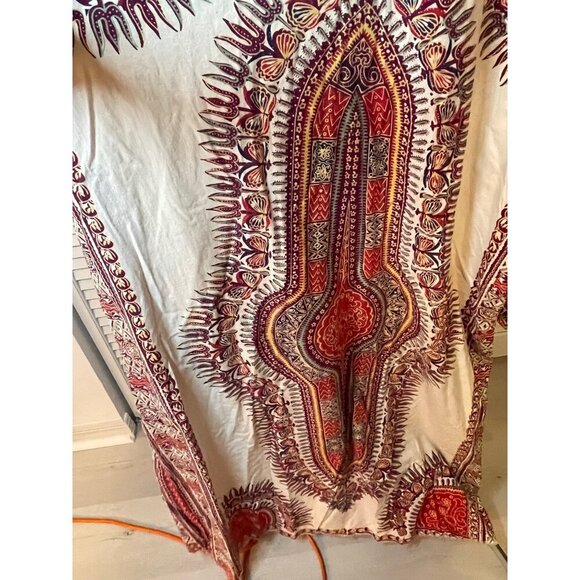Handmade Colorful Flowing Long Asymmetrical Sleeve Kaftan - Picture 5 of 10